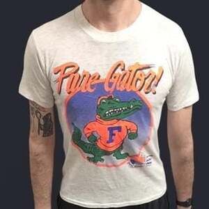 Vintage 90s University of Florida Gators 'Pure Gator!' T-Shirt Jerzees M